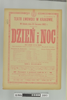 DZIEŃ I NOC (Le jour et la nuit)