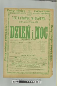 DZIEŃ I NOC (Le jour et la nuit)