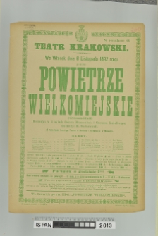 POWIETRZE WIELKOMIEJSKIE (Grossstadtluft)