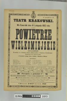 POWIETRZE WIELKOMIEJSKIE (Grossstadtluft)