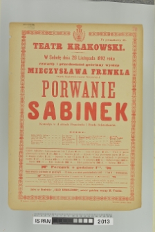 PORWANIE SABINEK