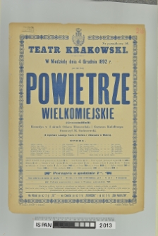 POWIETRZE WIELKOMIEJSKIE (Grossstadtluft)