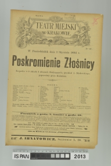 POSKROMIENIE ZŁOŚNICY