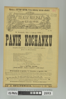 PANIE KOCHANKU