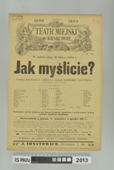 JAK MYŚLICIE?