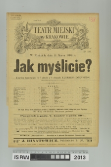 JAK MYŚLICIE?