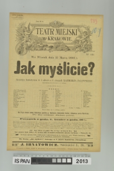 JAK MYŚLICIE?