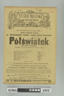 PÓŁŚWIATEK (Le demi monde)