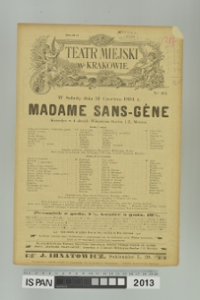 MADAME SANS-GÊNE