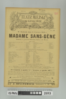 MADAME SANS-GÊNE