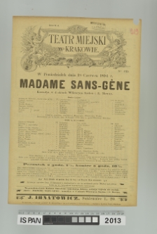 MADAME SANS-GÊNE