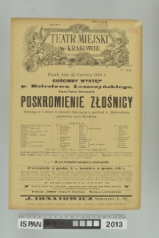 POSKROMIENIE ZŁOŚNICY