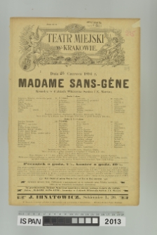 MADAME SANS-GÊNE