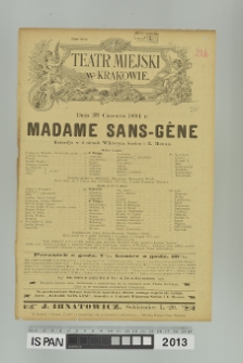 MADAME SANS-GÊNE