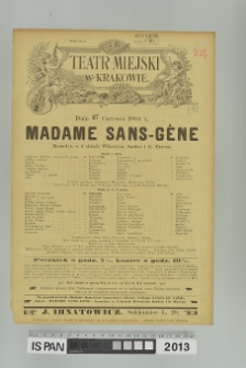 MADAME SANS-GÊNE