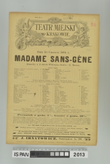 MADAME SANS-GÊNE