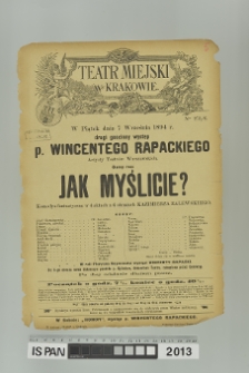 JAK MYŚLICIE?