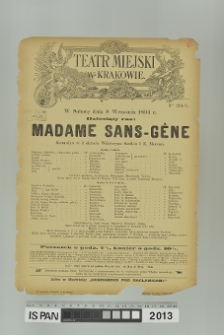 MADAME SANS-GÊNE
