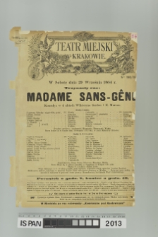 MADAME SANS-GÊNE