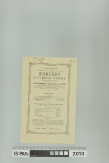 K0NCERT P. CLARISSY CORDIER