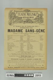 MADAME SANS-GÊNE