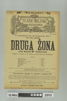 DRUGA ŻONA (The Second Mrs Tanqueray)