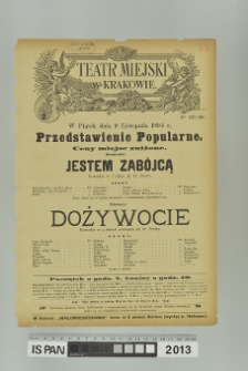 JESTEM ZABÓJCĄ