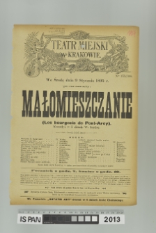 MAŁOMIESZCZANIE (Les bourgeois de Pont-Arcy)