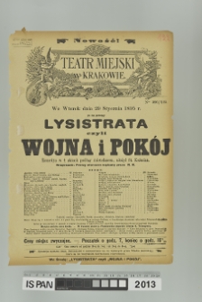 LYSISTRATA CZYLI WOJNA I POKÓJ