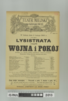 LYSISTRATA CZYLI WOJNA I POKÓJ