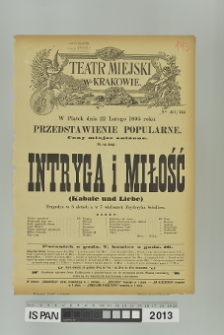 INTRYGA I MIŁOŚĆ (Kabale und Liebe)