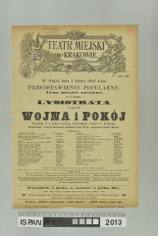 LYSISTRATA CZYLI WOJNA I POKÓJ