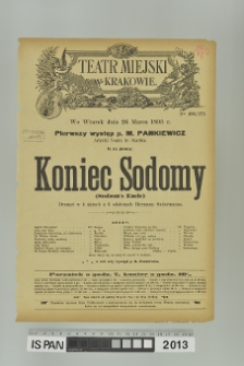 KONIEC SODOMY (Sodom's Ende)