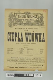 CIEPŁA WDÓWKA