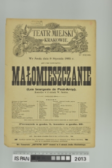 MAŁOMIESZCZANIE (Les bourgeois de Pont-Arcy)