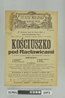 KOŚCIUSZKO POD RACŁAWICAMI
