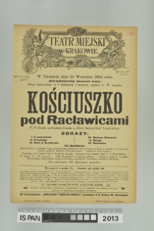 KOŚCIUSZKO POD RACŁAWICAMI