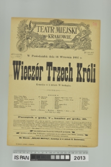 WIECZÓR TRZECH KRÓLI