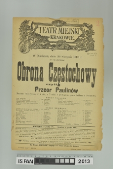 OBRONA CZĘSTOCHOWY CZYLI PRZEOR PAULINÓW