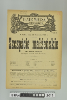 SZCZĘŚCIE MAŁŻEŃSKIE (Le bonheur conjugal)