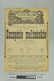 SZCZĘŚCIE MAŁŻEŃSKIE (Le bonheur conjugal)