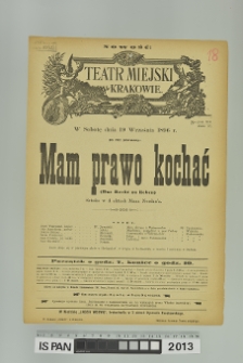 MAM PRAWO KOCHAĆ (Das Recht zu lieben)