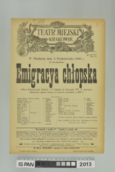 EMIGRACYA CHŁOPSKA