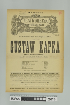 GUSTAW KAPKA (Ein Rabenvater)
