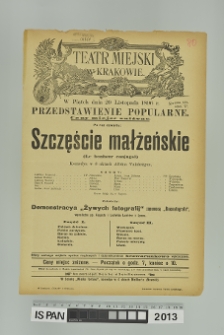 SZCZĘŚCIE MAŁŻEŃSKIE (Le bonheur conjugal)