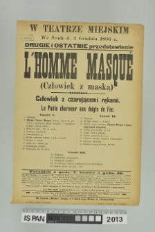 L'HOMME MASQUÉ (Człowiek z maską)
