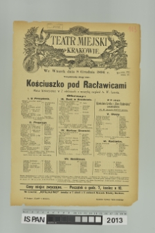 KOŚCIUSZKO POD RACŁAWICAMI