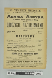 UROCZYSTE PRZEDSTAWIENIE