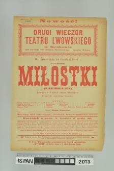 MIŁOSTKI (Liebelei)