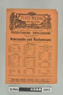 KOŚCIUSZKO POD RACŁAWICAMI